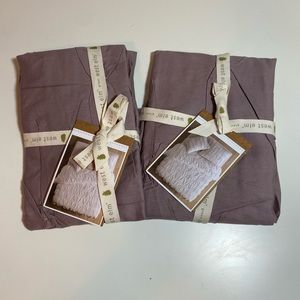 West Elm Cotton Pintuck Euro Shams Set of 2